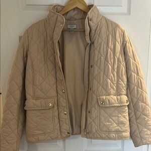 J. Crew Quilted Tan Jacket